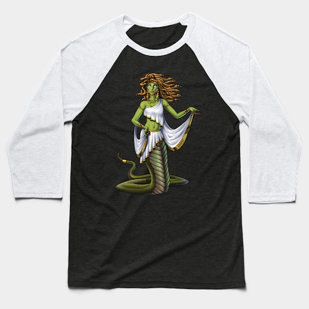 Greek Goddess Medusa Baseball T-Shirt by underheaven